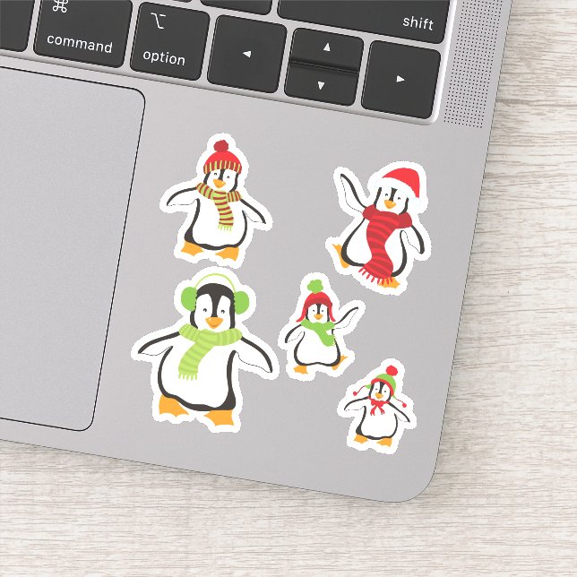 Cute Dancing Cartoon Penguins (Detail)
