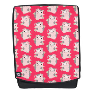 Cute Dancing Cartoon Pig Pattern Backpack