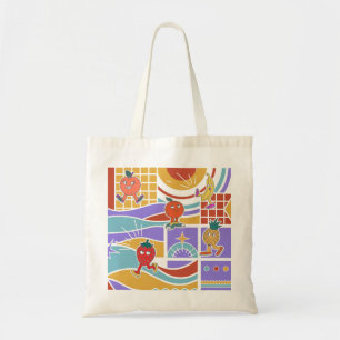Cute Dancing Fruits Retro Tote Bag
