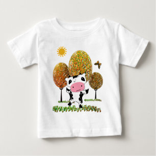 Cute Dancing Kawaii Cow in a Jelly... - Customised Baby T-Shirt