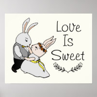 Cute Dancing Love Bunnies | Love is Sweet Wedding