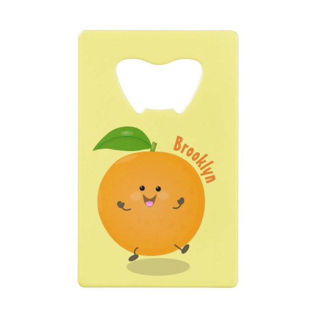 Cute dancing orange citrus fruit (Front)
