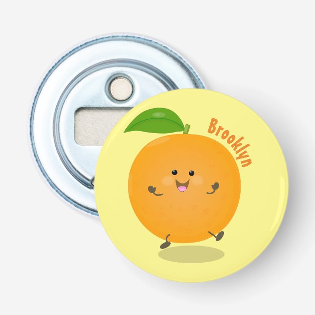 Cute dancing orange citrus fruit bottle opener (Front)