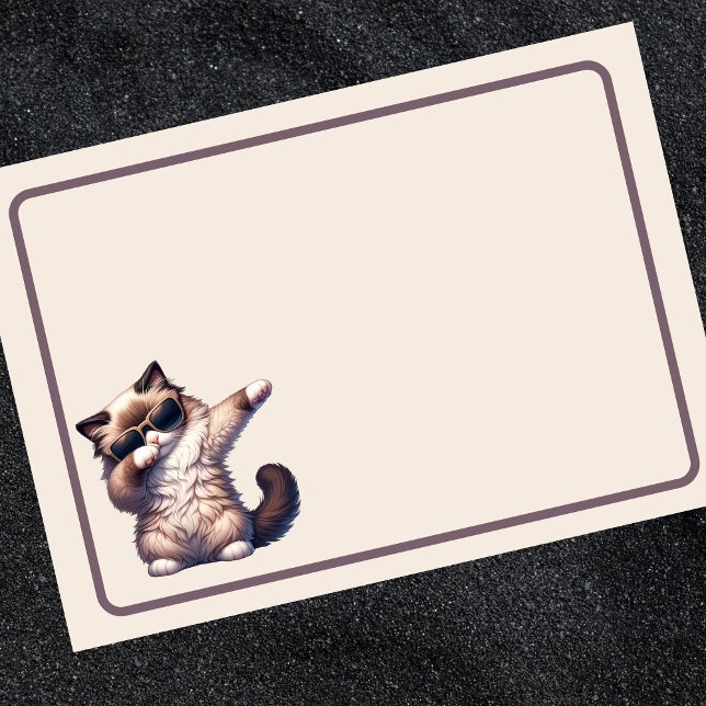 Cute Dancing Ragdoll Cat Post-it Notes (Creator Uploaded)