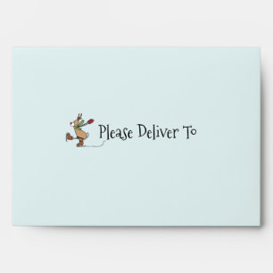 Cute Dancing Reindeer - Christmas Envelope