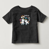 Cute Dancing Unicorns Magical Rainbow Birthday