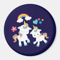 Cute Dancing Unicorns Magical Rainbow & Stars