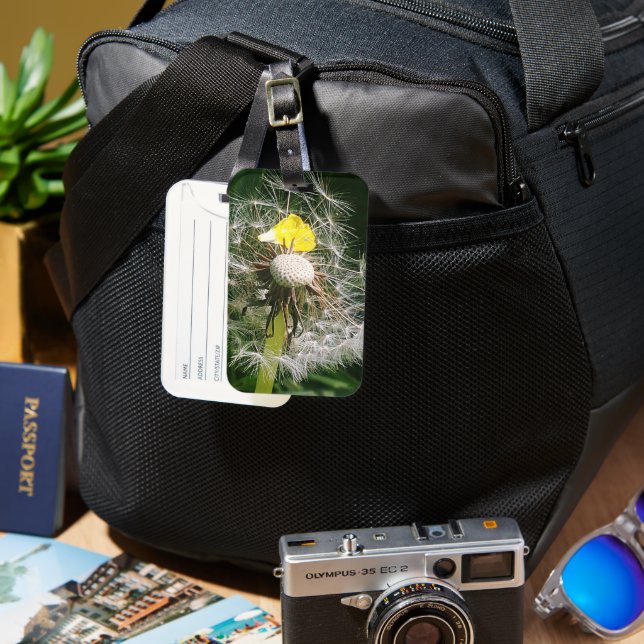 Cute dandelion luggage tag (Front & Back)