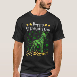 Cute Dane Dog Shamrock Irish St Patrick S Day Pupp T-Shirt