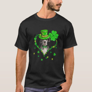 Cute Dane Saint Patrick's Day Dogs Dad Mum T-Shirt