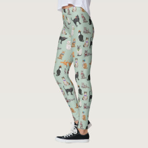 Cute Dapper Kitties Cat Pattern Leggings