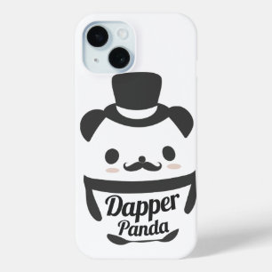 Cute Dapper Panda Wearing Top Hat iPhone 15 Case