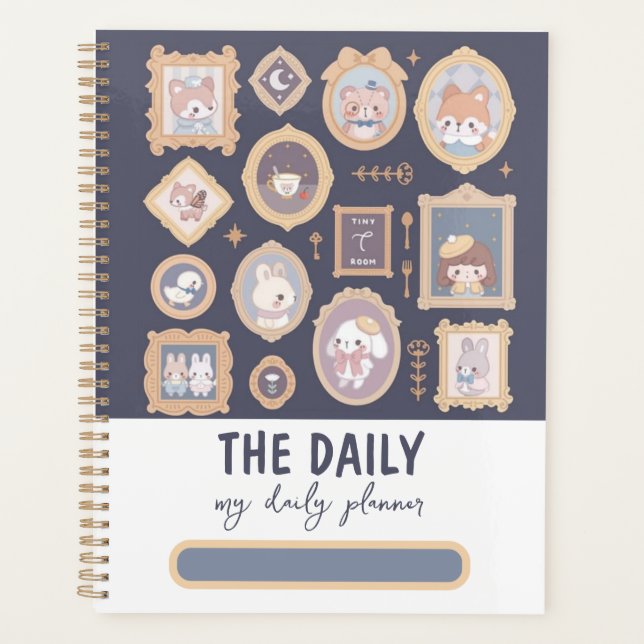 Cute dark daily planner (Front)