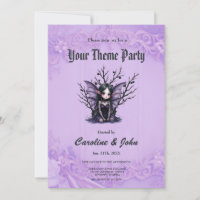 Cute Dark Fairy with Bat Wings.