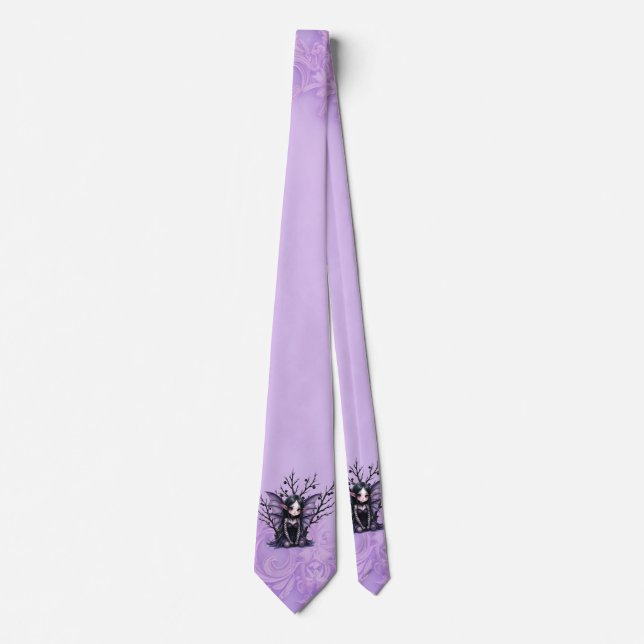 Cute Dark Fairy with Bat Wings Tie (Front)