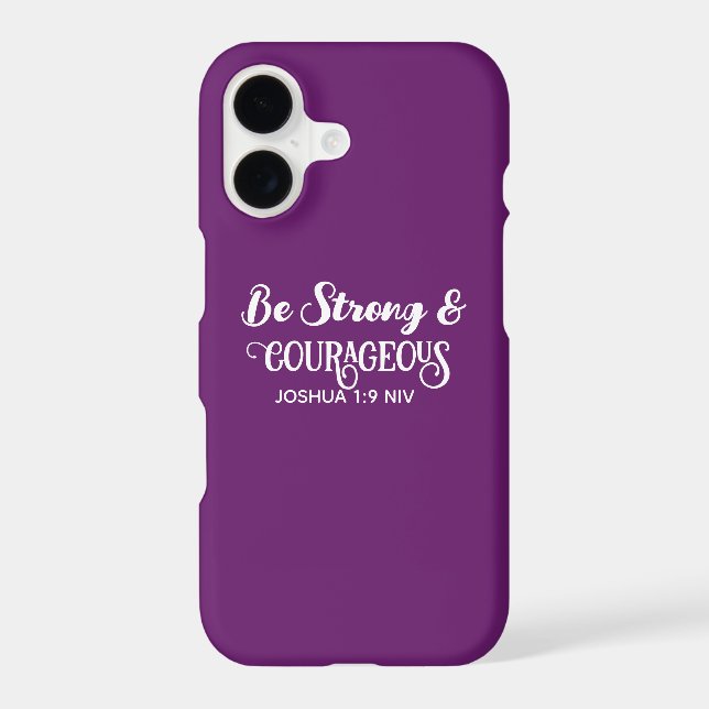 Cute Dark Purple Strong and Courageous Simple (Back)