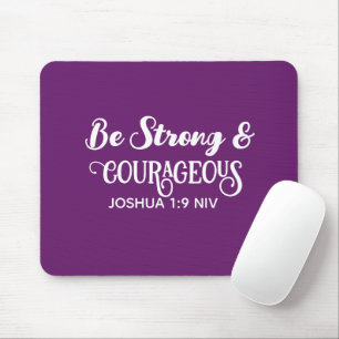 Cute Dark Purple Strong and Courageous Simple Mouse Pad