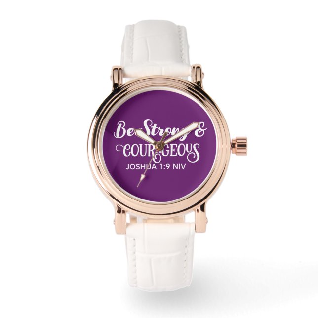 Cute Dark Purple Strong and Courageous Simple Watch (Front)