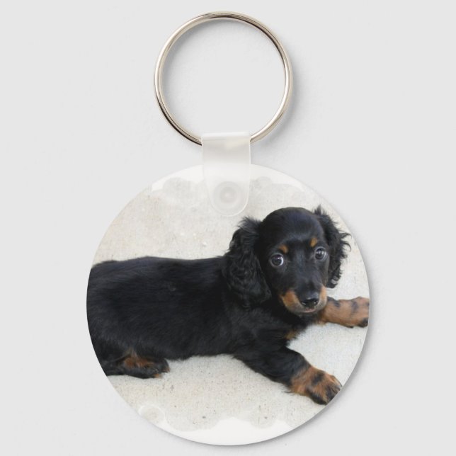 Cute Daschund Keychain (Front)