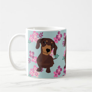 Cute Daschund Pattern Mug