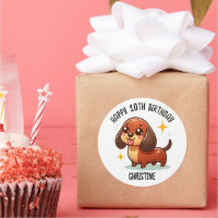 Cute dashound Birthday Party favours