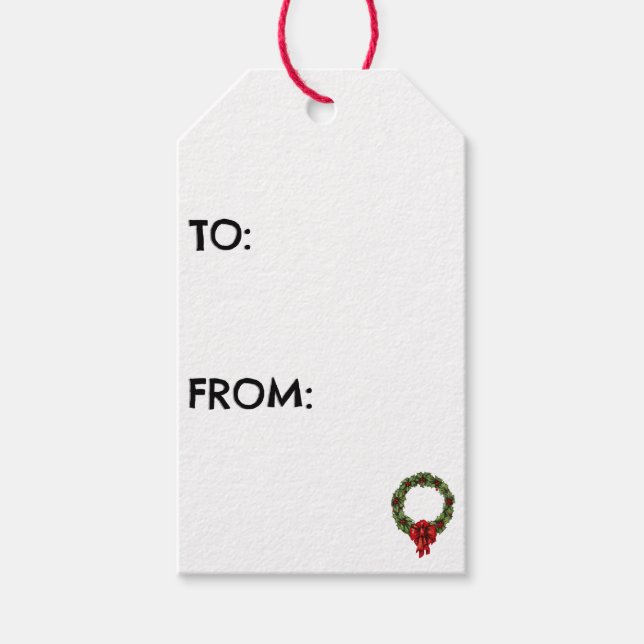 Cute Dated Holiday Gift Tags (Front)