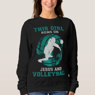 Cute Daughtern Girls Kids Her Jesus Christian Voll Sweatshirt