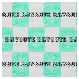 Cute Day Colour Black Light Teal Fabric