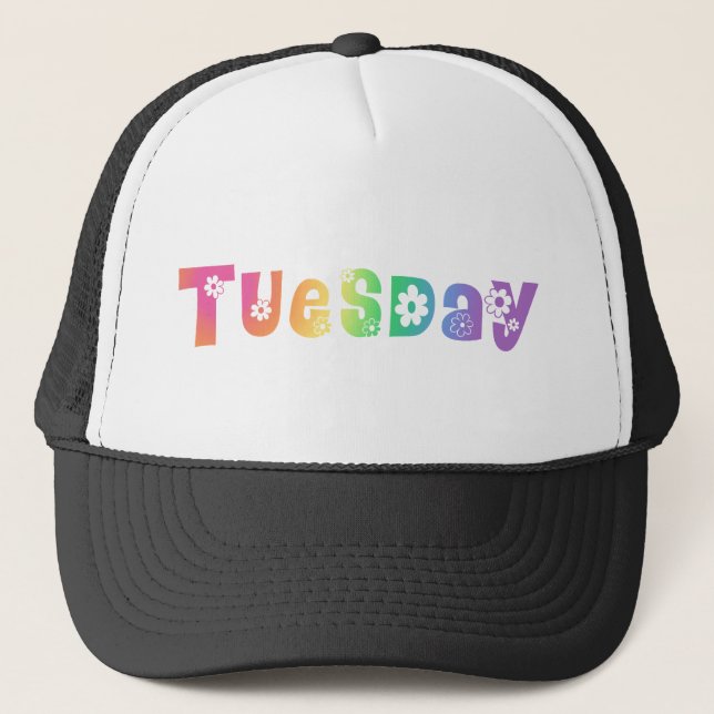 Cute Day Of The Week Tuesday Trucker Hat (Front)