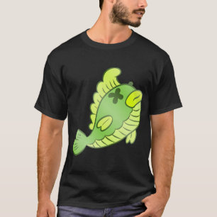 Cute Dead Green Fish Cartoon – Funny Spooky Fish T-Shirt
