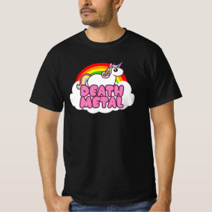 Cute Death Metal Unicorn Rainbow Heavy Scary T-Shirt