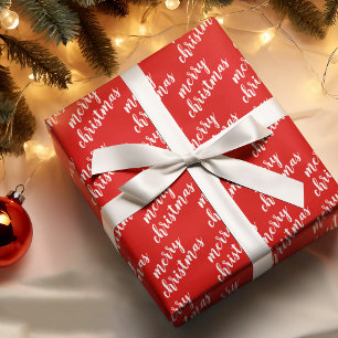 Cute December Winter Season Holiday Wordart Wrapping Paper