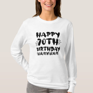 Cute decorative happy 70th birthday, seventieth T-Shirt