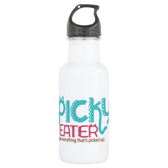 Cute Decorative Picky Eater 532 Ml Water Bottle (Front)