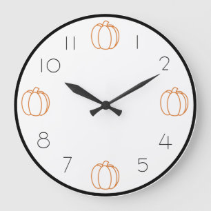 Cute Decorative Pumpkin Fall Clock
