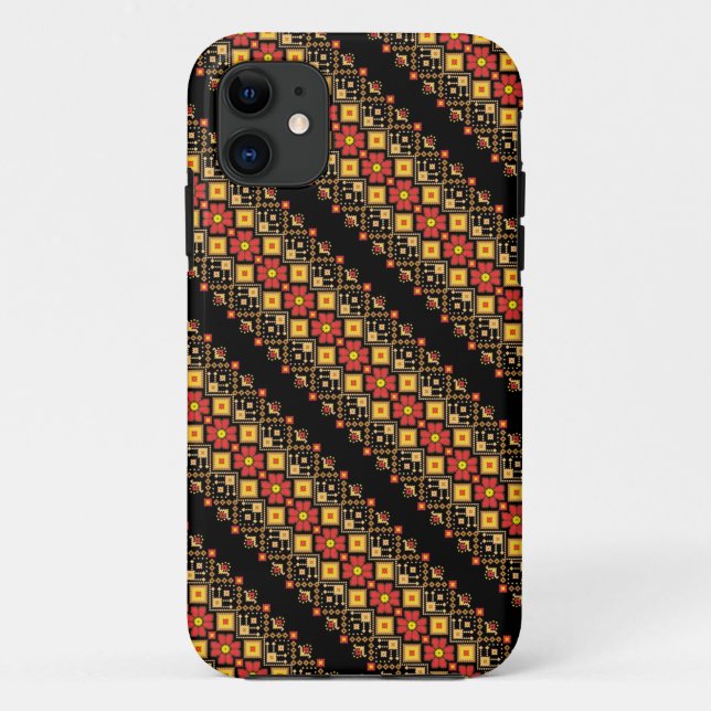 Cute decorative ukrainian floral patterns design Case-Mate iPhone case (Back)