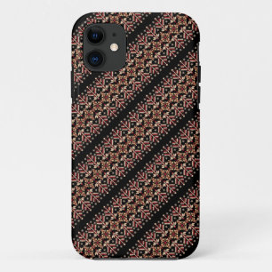 Cute decorative ukrainian stripes patterns iPhone 11 case