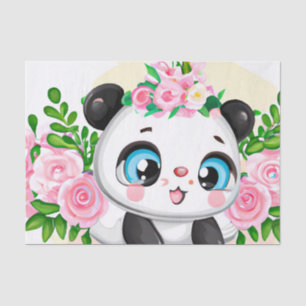 Cute Decoupage panda bear lovers Tissue Paper