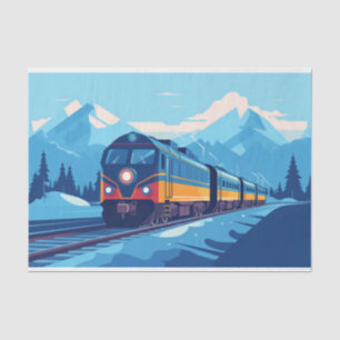 Cute Decoupage train lovers retro Tissue Paper