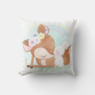 Cute Deer and Bunny Cushion