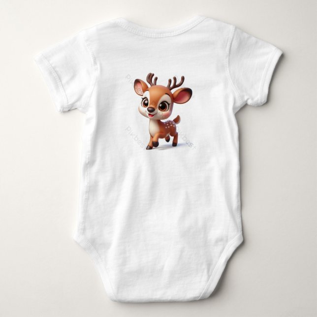 cute deer baby bodysuit (Back)