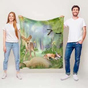 Cute Deer Fleece Blanket