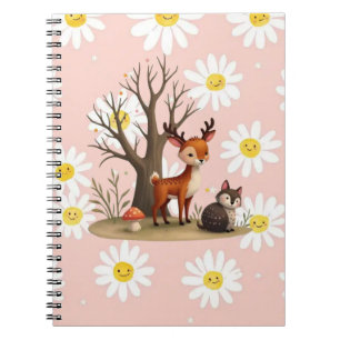 Cute Deer & Hedgehog Spiral Photo Notebook