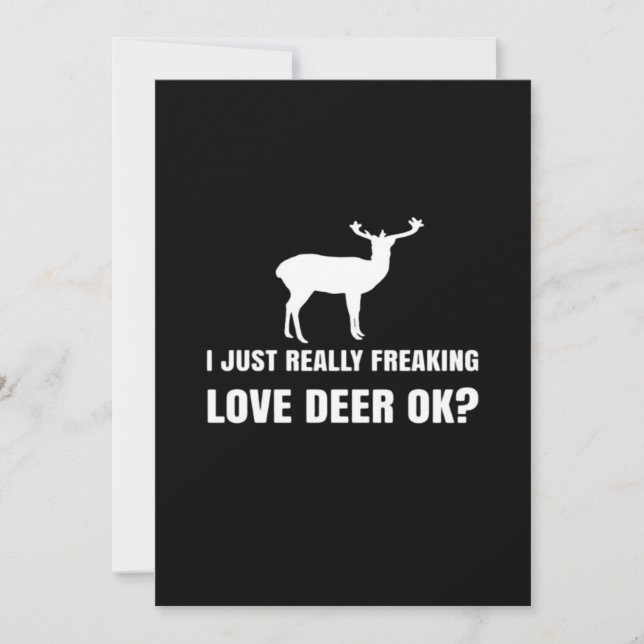 Cute Deer Lover Trendy Modern Aesthetic Holiday Card (Front)