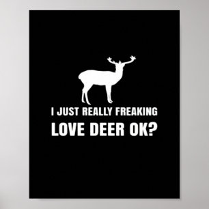 Cute Deer Lover Trendy Modern Aesthetic Poster