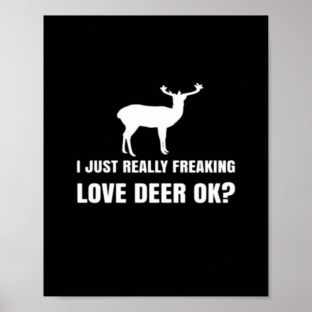 Cute Deer Lover Trendy Modern Aesthetic  Poster (Front)