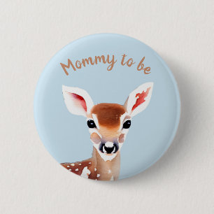 Cute Deer Mummy to be Button