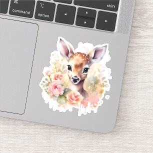 Cute Deer Surrounded By Roses