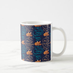 Cute Deer Typography New Year Merry Christmas Coffee Mug