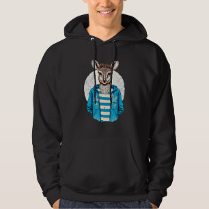 Cute Deer Wearing A Jacket Street Style Deer Hoodie
